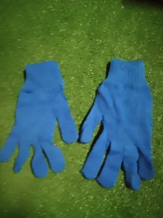 Guantes de lana azules
