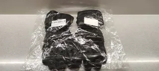 Guantes Moto Cuero Negro L con protecciones.