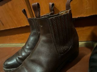 Botas de cuero Chelsea Marrón y Negro