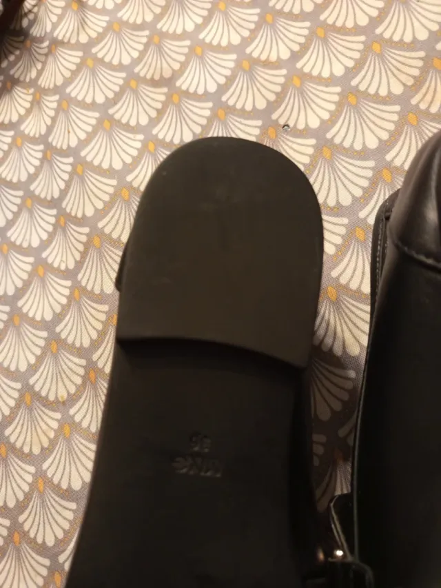 Mocasines Mango T.36 Hebilla Dorada Negros