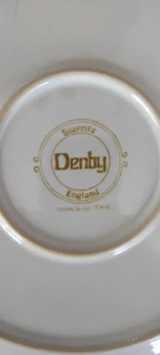 Plato  DENBY azul y blanco.