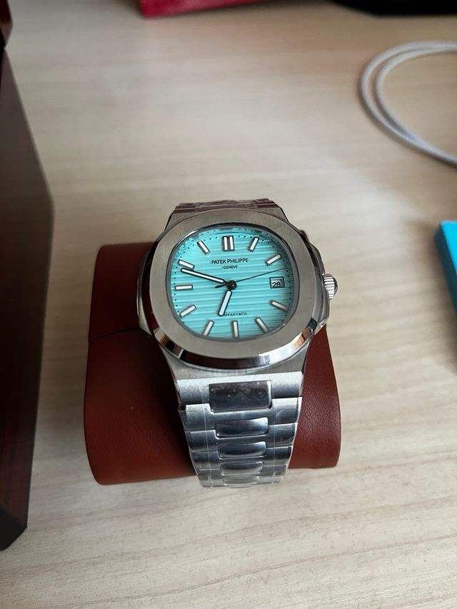 Patek Philippe Automático Plata Turquesa