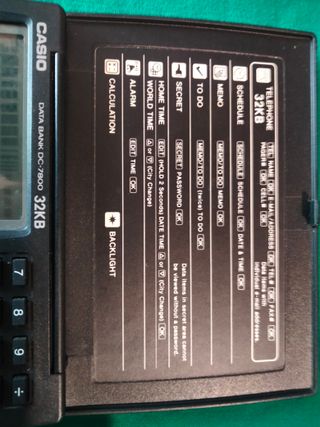 Agenda Casio Vintage DC-7800 32KB