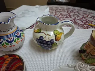 Lote antigüedades cerámica y cristal