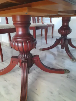 Mesa comedor robusta con 6 sillas