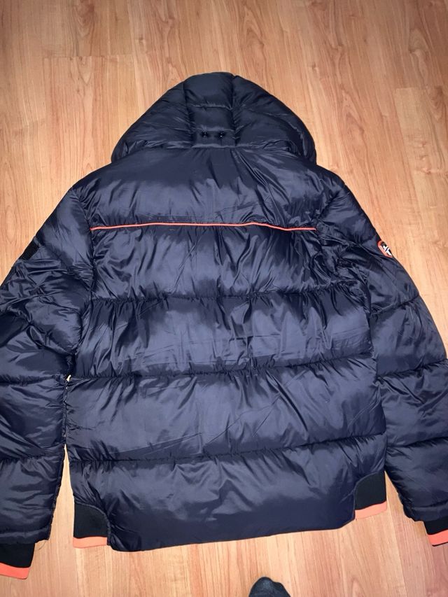 Chaqueta Norway geographical negra naranja