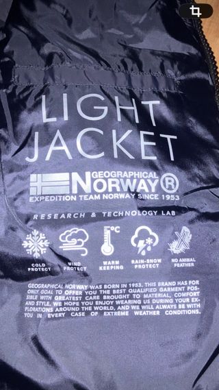 Chaqueta Norway geographical negra naranja