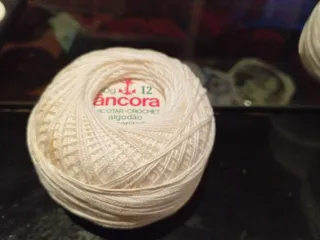 3 Ovillos Ancora 12 Ricotar-Crochet Algodón