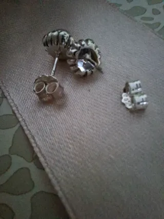 Orecchini Pandora Mese Ottobre Rosa Argento