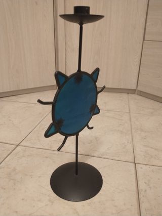 Portacandele etnico metallo e vetro