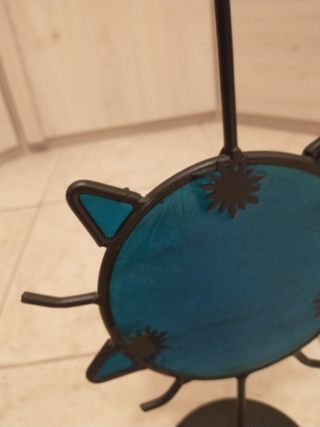 Portacandele etnico metallo e vetro