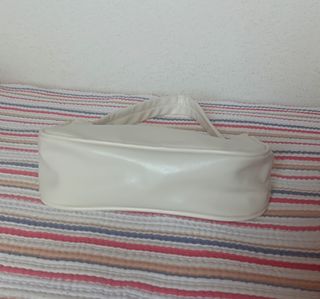 Lote Bolso Blanco y Bolso Pana Negro