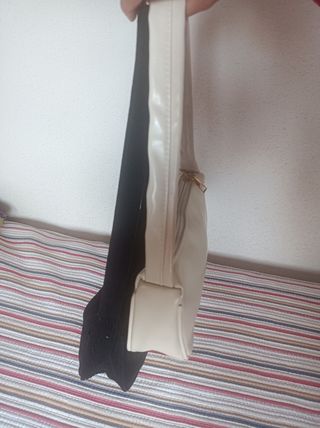Lote Bolso Blanco y Bolso Pana Negro