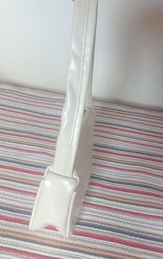 Lote Bolso Blanco y Bolso Pana Negro