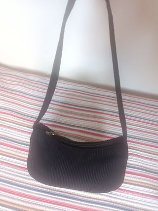 Lote Bolso Blanco y Bolso Pana Negro