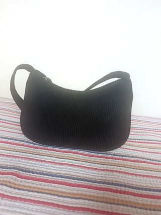 Lote Bolso Blanco y Bolso Pana Negro