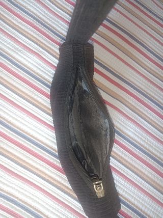 Lote Bolso Blanco y Bolso Pana Negro