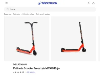 Patinete Scooter Freestyle MF100 Rojo
