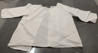 Camicetta neonato lino e cotone bianca