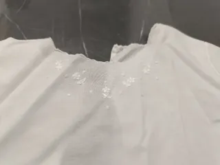 Camicetta neonato lino e cotone bianca