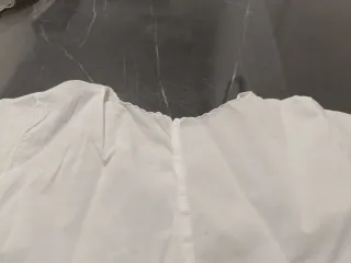 Camicetta neonato lino e cotone bianca