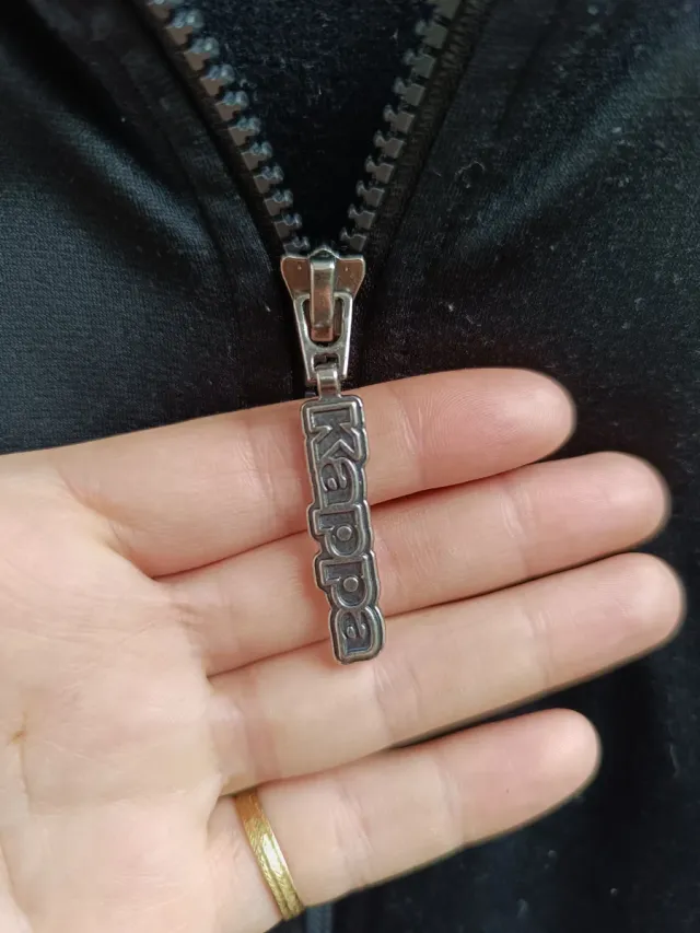 Felpa Kappa Zip Nera XL