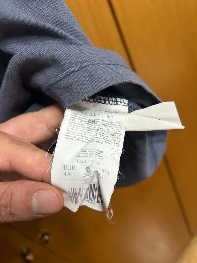Camiseta Estampada Scalpers Azul Talla 4XL