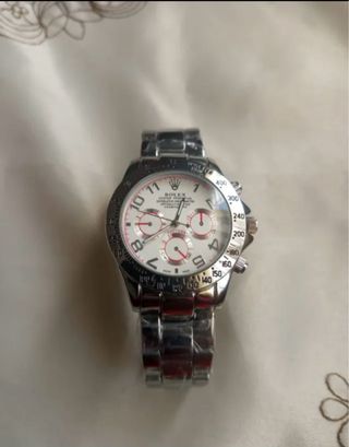 Reloj Daytona Plata y Blanco