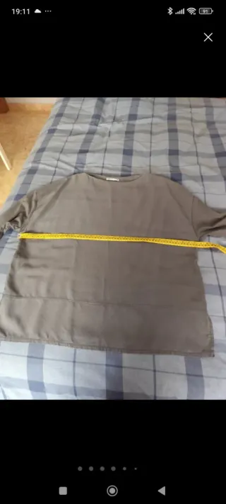 Blusa Zara gris manga larga