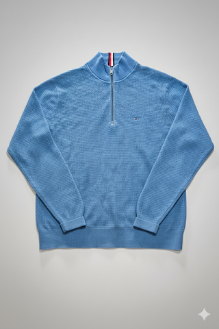 Jersey Tommy Hilfiger Azul Media Cremallera