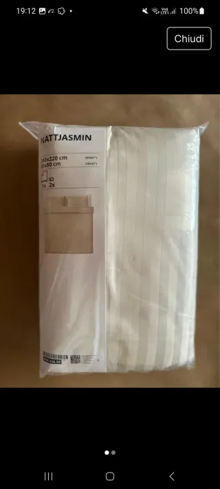 Copripiumino matrimoniale IKEA NATTJASMIN 24o×220