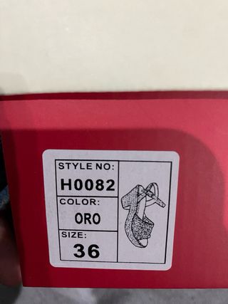 Sandalias H.A. doradas cuña esparto sin estrenar