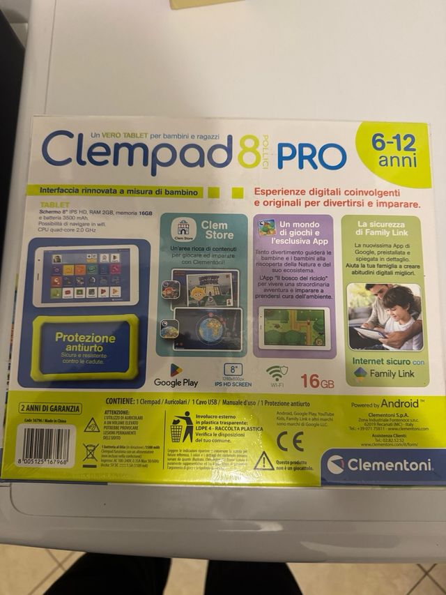 Clementoni Clempad 8 Pro Tablet Giallo