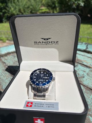 Reloj Sandoz Diver Azul y Plateado