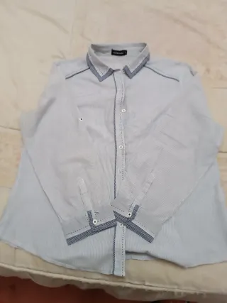 Camisa/Blusa NYMPHRATA Rayas Azul/Blanco Talla 40.