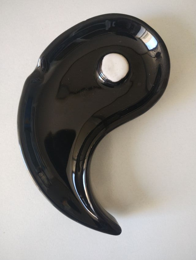 Yin Yang Cerámica 2 Piezas. Simbolo Macrobiótica