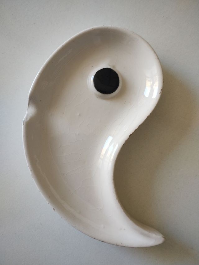 Yin Yang Cerámica 2 Piezas. Simbolo Macrobiótica