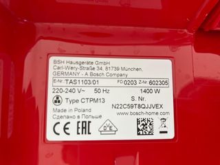 Cafetera Bosch Tassimo Roja