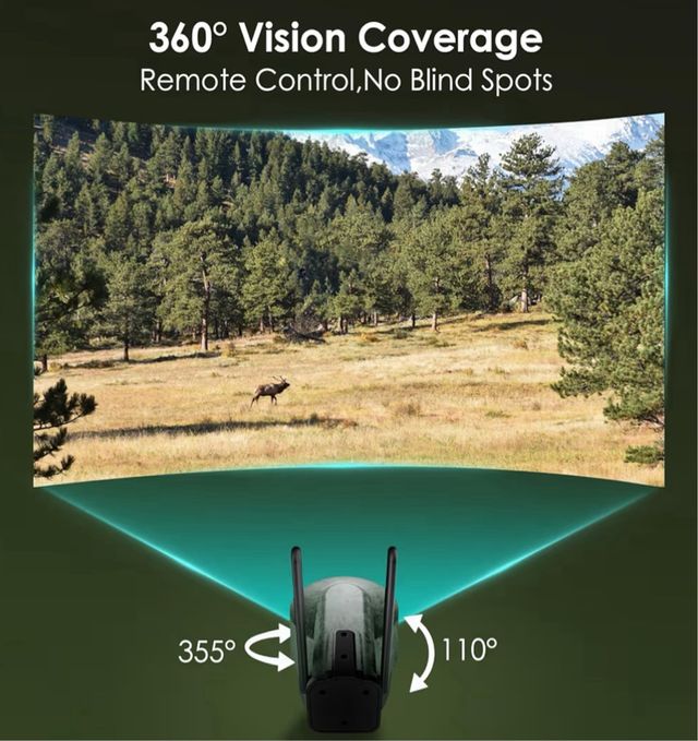 Cámara Caza Solar WiFi Antena