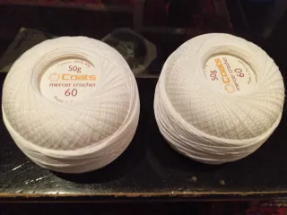 2 ovillos Coats mercer crochet nº 60