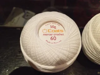 2 ovillos Coats mercer crochet nº 60