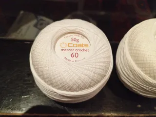 2 ovillos Coats mercer crochet nº 60