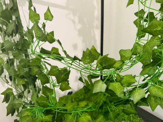 20 Hojas Hiedra Artificial Verde