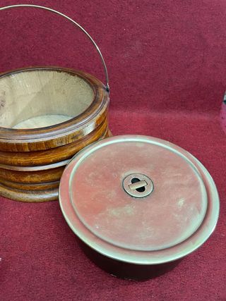 Calentador de pies antiguo de carruaje siglo XIX