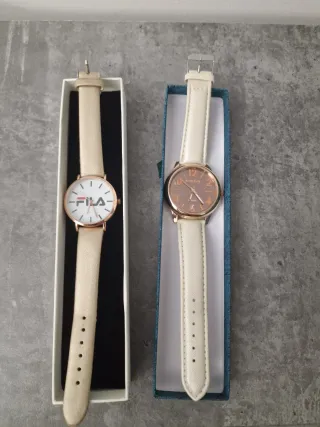 2 Relojes Fila y MCY KCY Beige