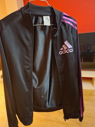 Chaqueta Adidas Negra y Rosa Talla S