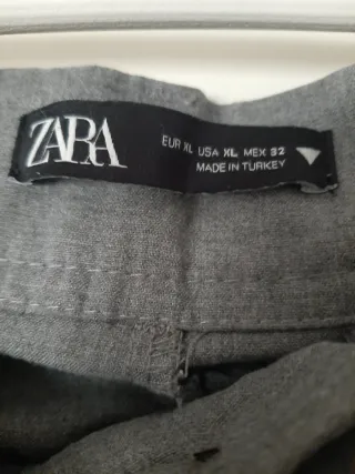 Pantalón ancho Zara gris