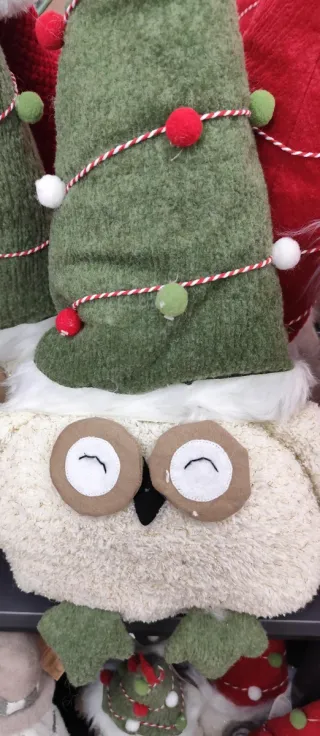 Pupazzo gufo natalizio con cappello