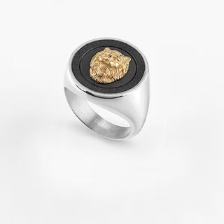 Anillo Guess Lion King Plata