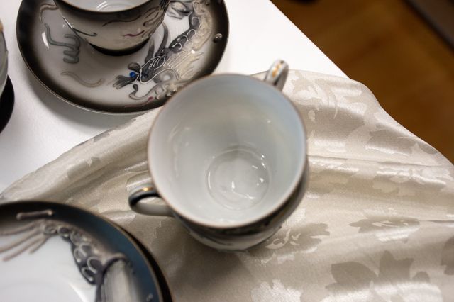 Juego Té Kyoto Satsuma Dragón Cerámica